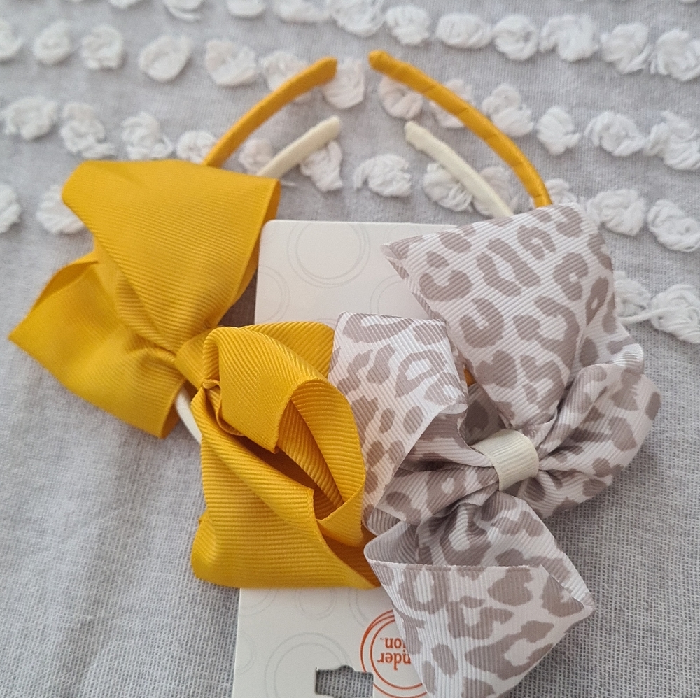 Wonder nation, 2 headbands, 3+, yellow, white